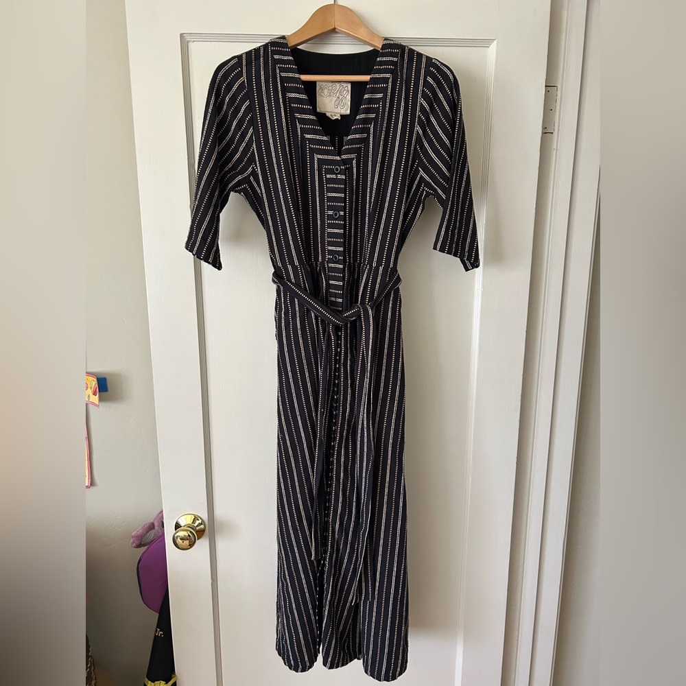 Black and White Striped Dress